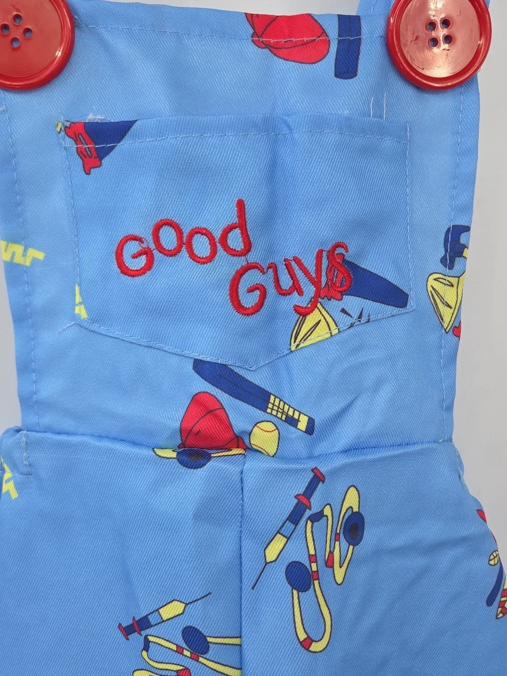 Kids Chucky Blue Striped Overalls Halloween Costume with Mask